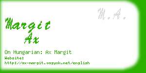 margit ax business card